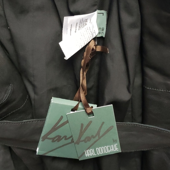 Karl Donohue Lambskin Leather Trenchcoat - Picture 7 of 8